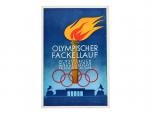 Sport - bar. propag. pohlednice k OH 1936 vydaná v Rakousku