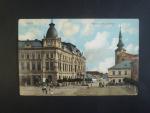 Přerov Národní dům a náměstí, prošlá 1914