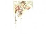 A.Mucha, fr. lito. - Design for a Menu -, pošt. prošlá 1900