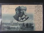 Velehrad, čb. pohl., koláž s Cyrilem a Metodějem, prošlá 1915