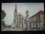 Přerov, bar. pohl. kostel, prošlá 1915, polní pošta