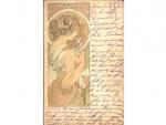 A.Mucha, fr. lito. - Primrose -, pošt. prošlá 1901