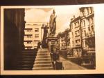Brno, čb. fotopohlednice, Dominikánské nám., prošlá 1948