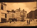 Brno, čb. fotopohlednice, Náměstí Svobody, prošlá 1956