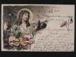 Pohlednice se secesním motivem, 1900