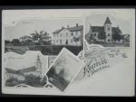Kostelec u Prostějova, čb. vícezáběrová pohl., pošt. prošlá 1907