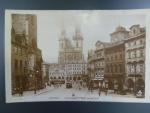 Praha, čb. fotopohlednice Staroměstské nám., prošlá
