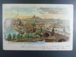 Praha Karlů most, prošlá 1900
