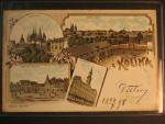 Kolín, bar. vícezáběrová litograf. pohl., prošlá 1898