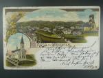 Lučenice (Wiesenthal), okr. Jablonec, bar. vícezáběrová litograf. pohl., prošlá 1905