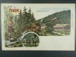 Peklo, bar. vícezáběrová litograf. pohl., prošlá 1919