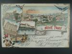 Nová Paka, bar. vícezáběrová litograf. pohl., prošlá 1898