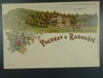 Radhošť, bar. vícezáběrová litograf. pohl., neprošlá