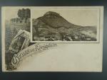 Königstein pevnost - České Švýcarsko, čb. vícezáběrová litograf. pohl., neprošlá