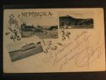 Nepomuk, čb. třízáběrová pohl., prošlá 1906