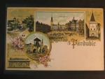 Pardubice, bar. vícezáběrová litograf. pohl., neprošlá