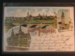 Pardubice, bar. vícezáběrová litograf. pohl., prošlá 1901