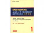 Detlev Niemann, Bewertungs Katalog Orden und Ehrenzeichen Deutschland 1871-1945, cenový katalog řádů a vyznamenání Německa 1871-1945, 1156 vyobrazení, ceny v DM, vydání 1999, formát 15 x 21 cm, 632 st