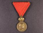 Vojenská záslužná medaile Signum Laudis F.J.I. původní civilní stuha