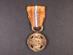 Československá revoluční medaile, dutá varianta bez podpisu medailera se štítkem ARGONNY a č.21