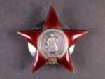Řád rudé hvězdy č.170683, 4. typ, 5. varianta, Medaile za bojové zásluhy č. 1534136 + udělovací knížka