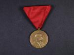 Záslužná medaile Za 40 let věrné služby z r. 1898, na stuze pro civilní osoby, nová stuha