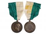Stříbrná pamětní medaile pro obránce Tyrol 1848, stříbro, hranky, původní stuha