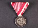 Medaile za statečnost II. třídy, Ag, novodobá vojenská stuha, vydání 1914 - 1917