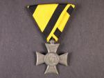 Vojenský služební kříž III.tř. za 6 let služby, vydání z let 1913 - 1918, zinek, nová stuha