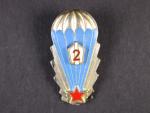 Odznak výsadkového vojska 2. třídy z obdobi 1965-1992 č.40585, druhý typ