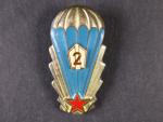 Odznak výsadkového vojska 2. třídy z obdobi 1965-1992 č.34191, druhý typ