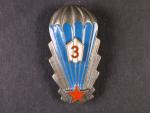 Odznak výsadkového vojska 3. třídy z obdobi 1965-1992, č.28115, druhý typ