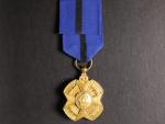 Zlatá medaile řádu Leopolda II. po r.1908, nepůvodní stuha