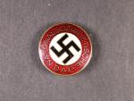 Členský odznak NSDAP, připínání na vodorovnou jehlu