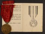 Medaile Za službu vlasti - ČSSR + udělovací průkaz
