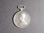 Stříbrná medaile za statečnost, 2. třídy, 6. vydání 1859-1866 F.J.I., původní stuha
