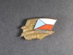 Odznak člena olympijského týmu na XI. olimpiádě 1936 v Berlíně (Signum č3 VI.řada 2013), na reversu značka výrobce Mincovna Kremnica