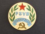Odznak PSVB vzorny člen s předávacím průkazem