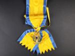 Řád železné koruny, klenot 1. třídy s válečnou dekorací, pozlacený bronz, velkostuha