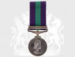 Medaile za všeobecnou službu 1918, se štítkem MALAYA, vydání 1939-1945, na hraně opis S/23145773 PTE. A.E.LONG R.A.S.C.