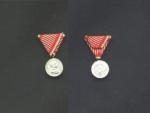 Miniatura stříbrné medaile za statečnost