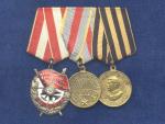 Spojka vyznamenání, Řád rudého praporu č.227007, medaile za osvobození Varšavy , medaile za vítězství nad Německem