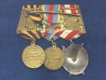 Spojka vyznamenání, Řád rudého praporu č.227007, medaile za osvobození Varšavy , medaile za vítězství nad Německem