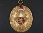 Závěsná smaltovaná medaile celostátního přeboru MV