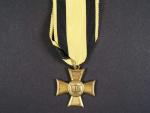 Vojenský služební kříž I.tř. za 8 let služby, vydání z let 1849 - 1867, ozdobný závěs, novodobá stuha