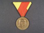 Pamětní Bosensko - hercegovská medaile z r. 1909, původní stuha
