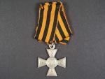 Kříž sv. Jiří 4.tř. č. 1/M 230805, bílý kov, vydámí 1917 - 1918