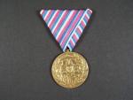 Pamětní medaile na srbsko - tureckou válku z r.1912, novodobá stuha