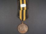 Zásužná medaile pro školství z r. 1776, bronz, novodobá stuha