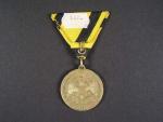 Pamětní medaile rakouského střeleckého spolku z r. 1898, novodobá stuha